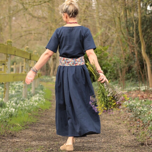 Quintessence - Robe Louisa - Lin indigo