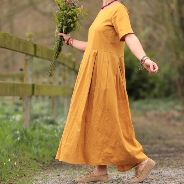 Quintessence - Robe Louisa - Lin tournesol