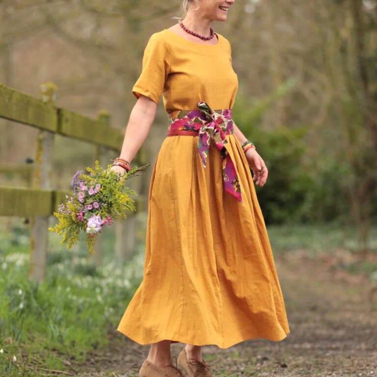 Quintessence - Robe Louisa - Lin tournesol