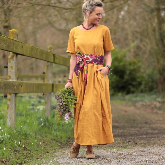 Quintessence - Robe Louisa - Lin tournesol