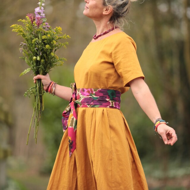 Quintessence - Robe Louisa - Lin tournesol