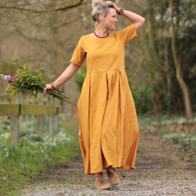 Quintessence - Robe Louisa - Lin tournesol