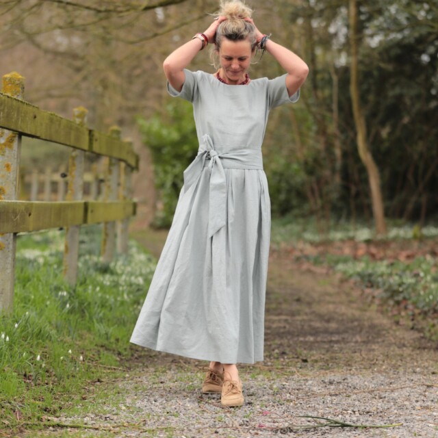 Quintessence - Robe Louisa - Lin vert d'eau