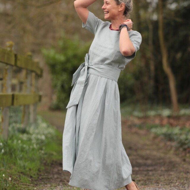 Quintessence - Robe Louisa - Lin vert d'eau