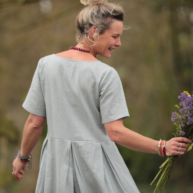 Quintessence - Robe Louisa - Lin vert d'eau