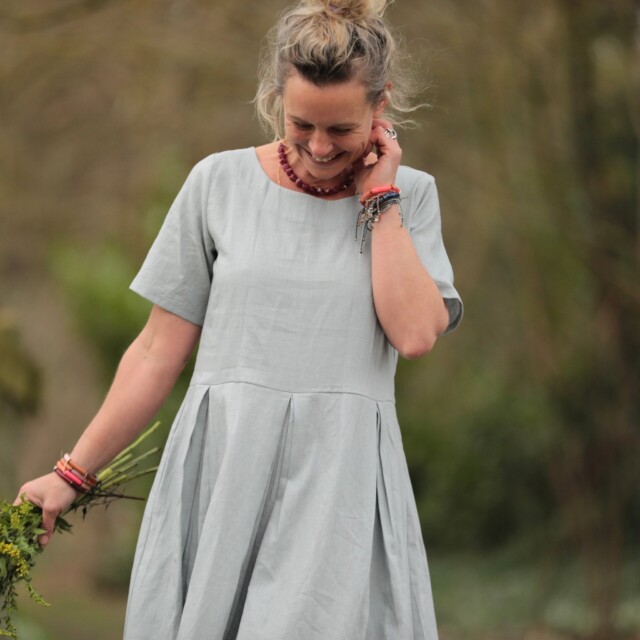 Quintessence - Robe Louisa - Lin vert d'eau