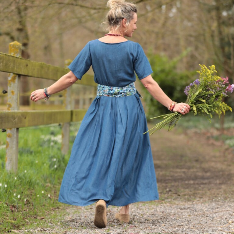 Meta SS25 - Robe Louisa - Lyocell denim bleu – XXL