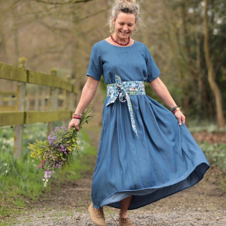 Meta SS25 - Robe Louisa - Lyocell denim bleu – XXL