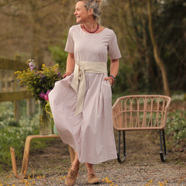 Quintessence - Robe Louisa – Vichy ficelle