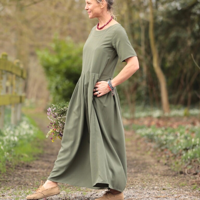 Meta SS25 - Robe Louisa - Viscose/lin kaki – L