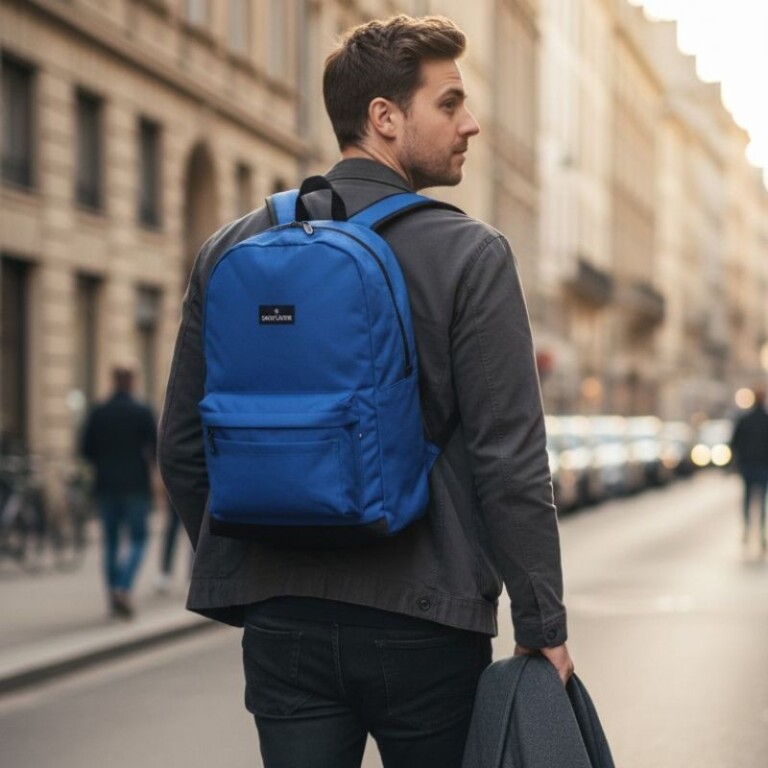 Saint-Lazare - Sac à dos Made in France - Jules bleu de travail