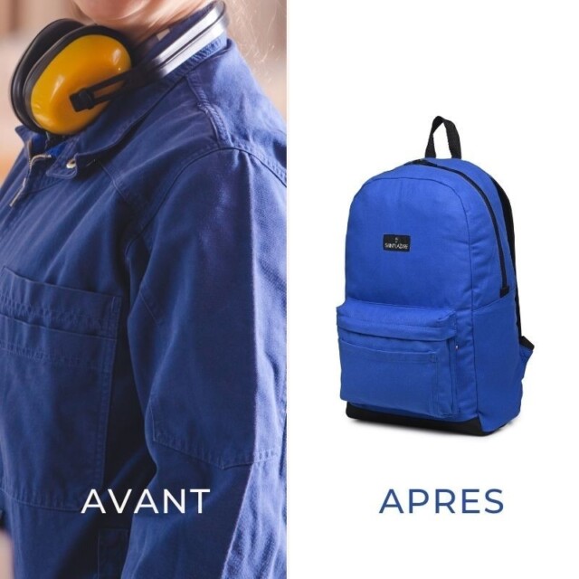 Saint-Lazare - Sac à dos Made in France - Jules bleu de travail