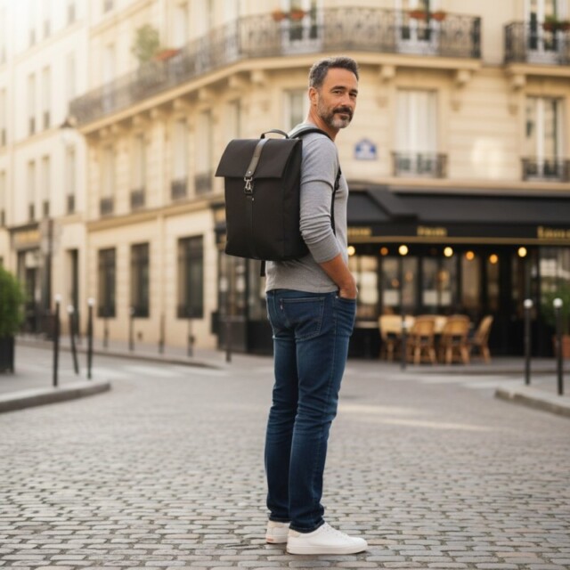 Saint-Lazare - Sac à dos Made in France - Jack noir