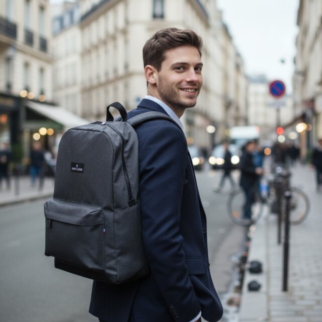 Saint-Lazare - Sac à dos Made in France - Jules gris