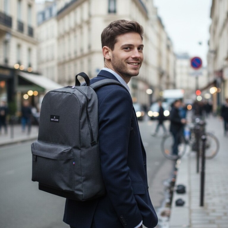 Saint-Lazare - Sac à dos Made in France - Jules gris