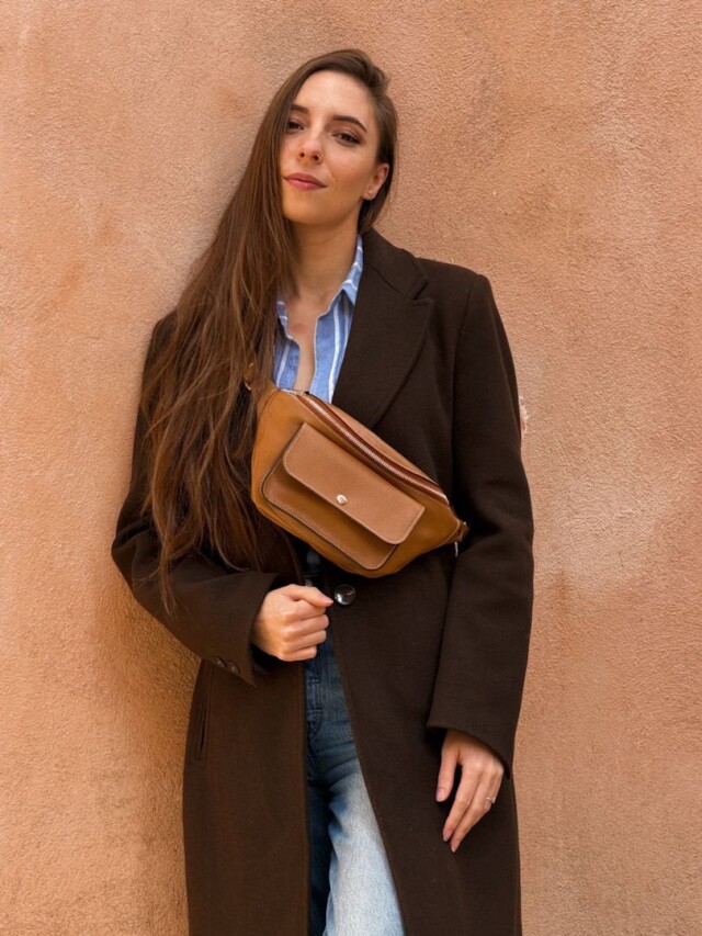 Maison Rottier - Sac Banane Cuir Camel Grainé