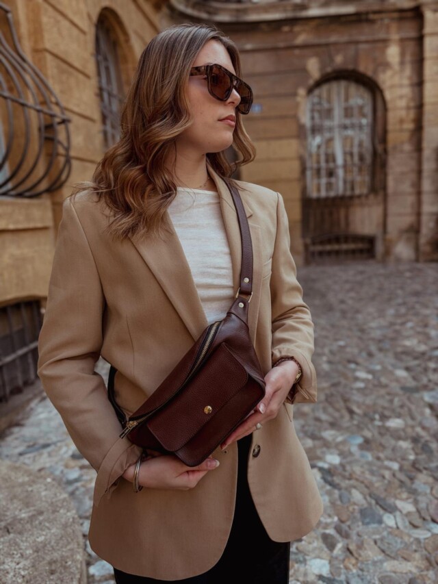 Maison Rottier - Sac Banane Cuir Chocolat Grainé