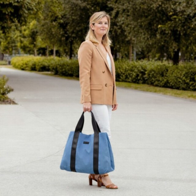 Saint-Lazare - Sac cabas bleu clair