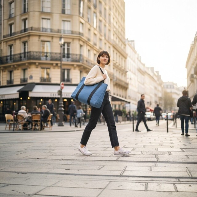 Saint-Lazare - Sac cabas bleu clair