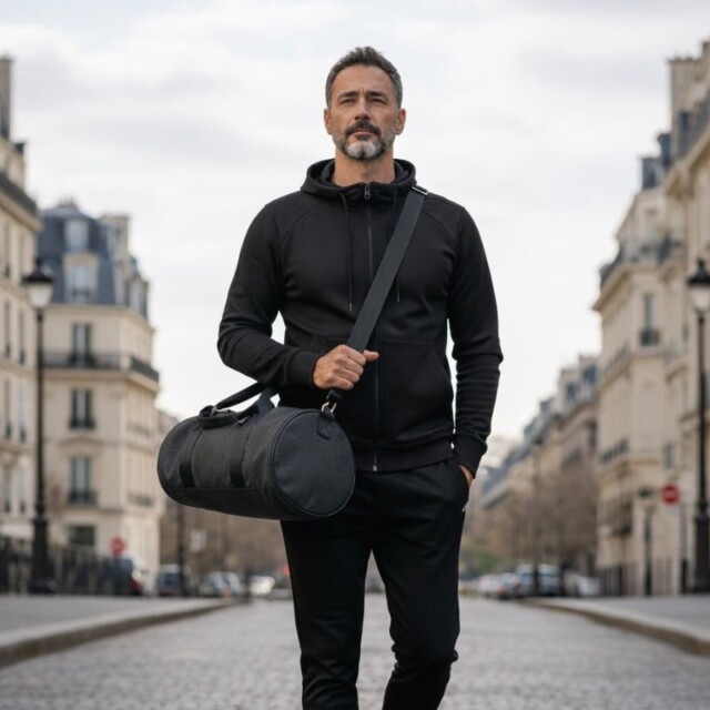 Saint-Lazare - Sac polochon gris