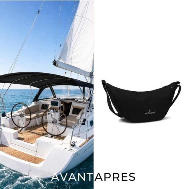 Saint-Lazare - Sac demi lune noir