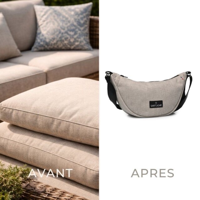 Saint-Lazare - Sac demi lune beige