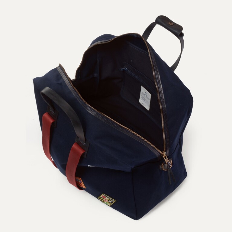 Bleu De Chauffe - Sac voyage aviateur Missak - Bleu emblèmes
