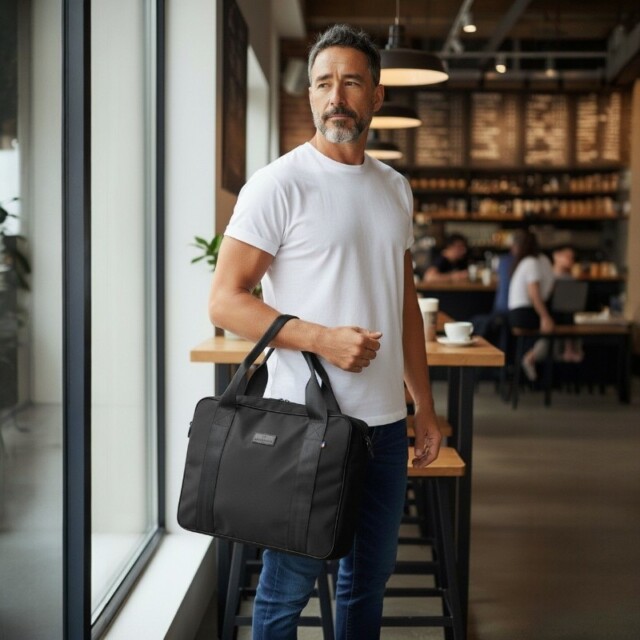 Saint-Lazare - Sacoche ordi portable - Noir
