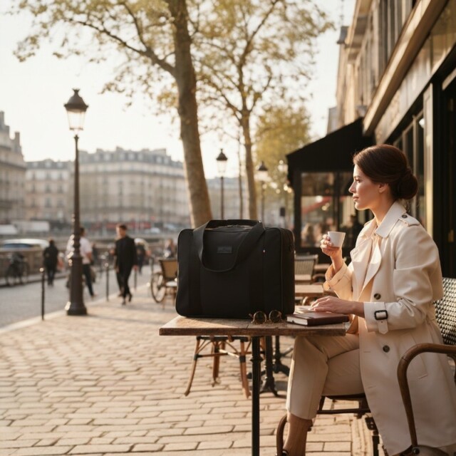 Saint-Lazare - Sacoche ordi portable - Noir