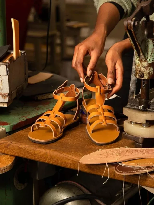 Max Vincent - Sandales tropezienne byblos cuir tannage vegetal naturel femme