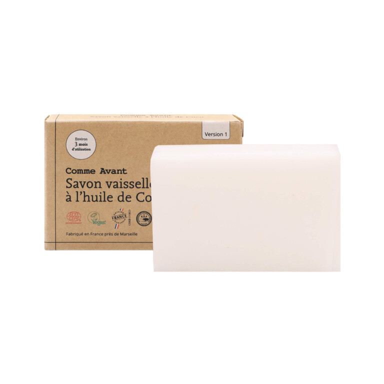 Comme Avant - Savon Vaisselle Bio Solide - à l'Huile de Coco et Bicarbonate