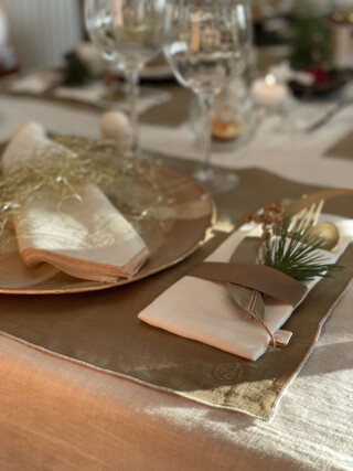 Laurence Carroy - Set de table en lin lavé grège