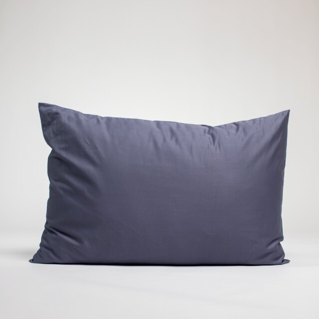 Dejorine - Taies d'oreiller X2 en Satin de coton - Bleu nuit