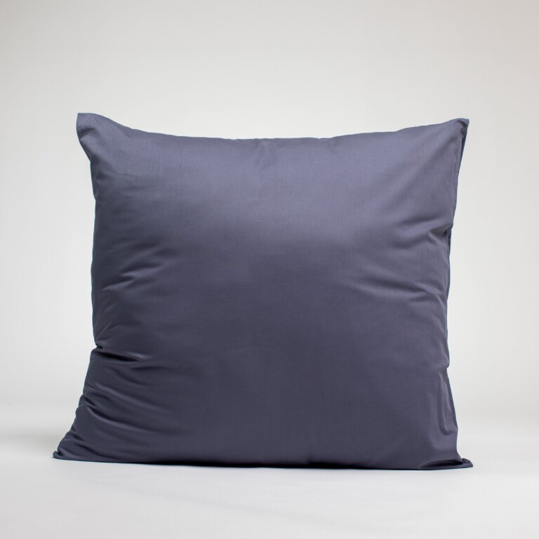 Dejorine - Taies d'oreiller X2 en Satin de coton - Bleu nuit – 80x80cm