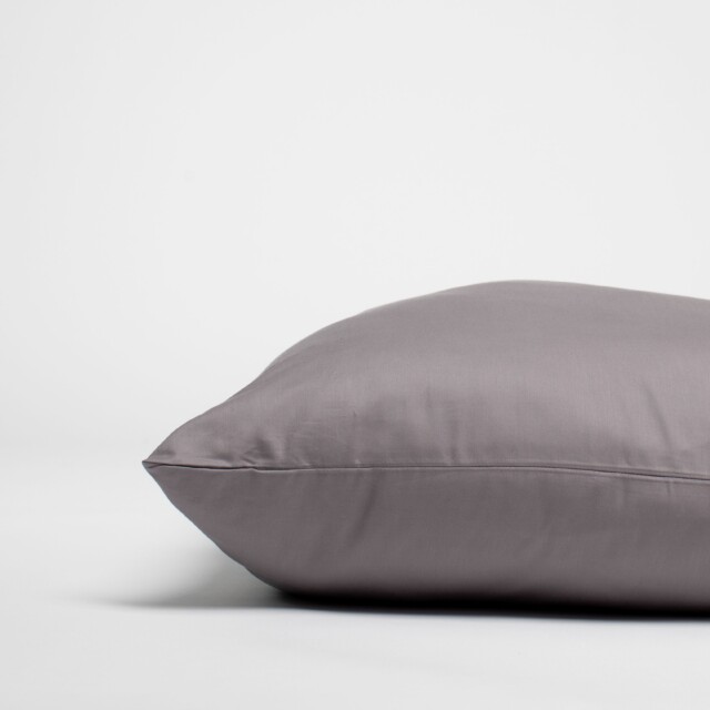 Dejorine - Taies d'oreiller X2 en Satin de coton - Cendre