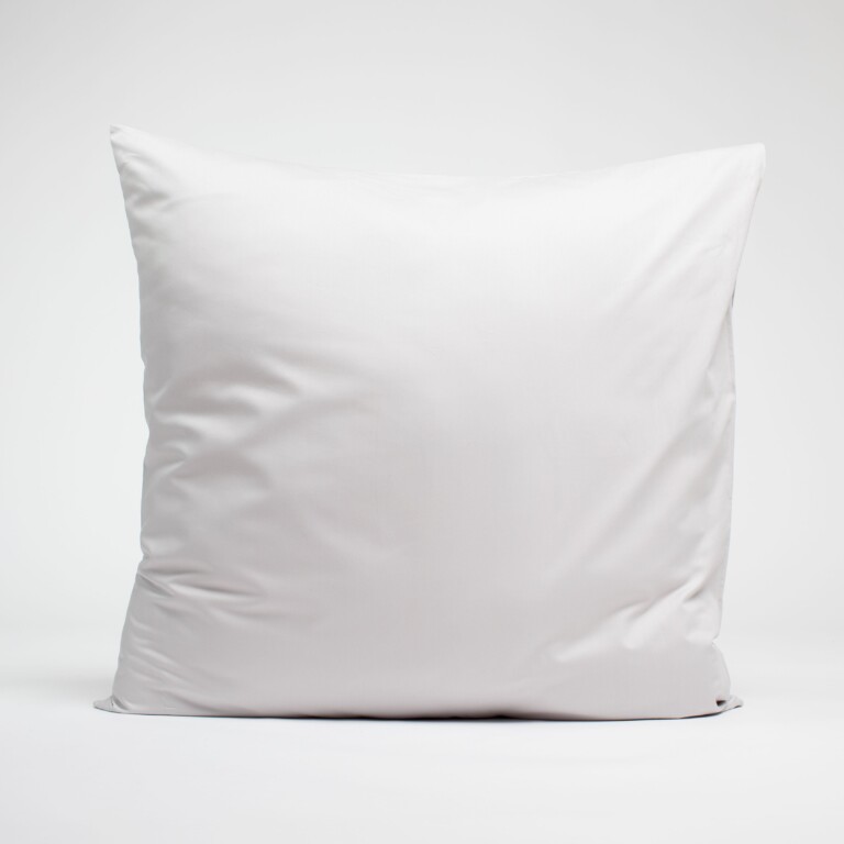 Dejorine - Taies d'oreiller X2 en Satin de coton - Blanc argenté – 80x80cm