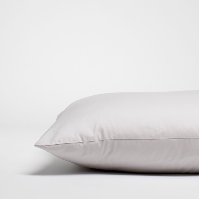 Dejorine - Taies d'oreiller X2 en Satin de coton - Blanc argenté