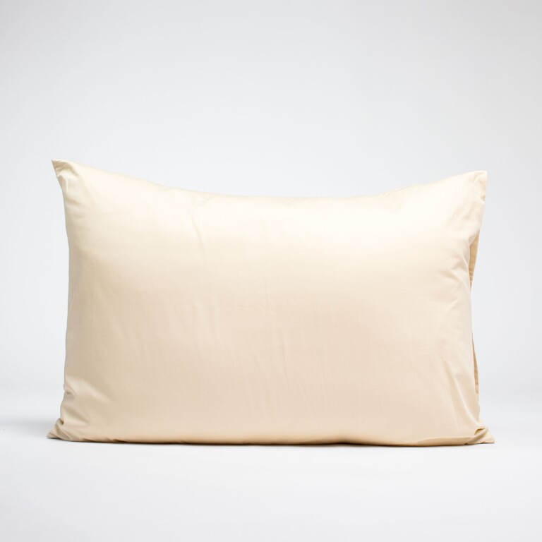 Dejorine - Taies d'oreiller X2 en Satin de coton - Beige ivoire – 80x80cm