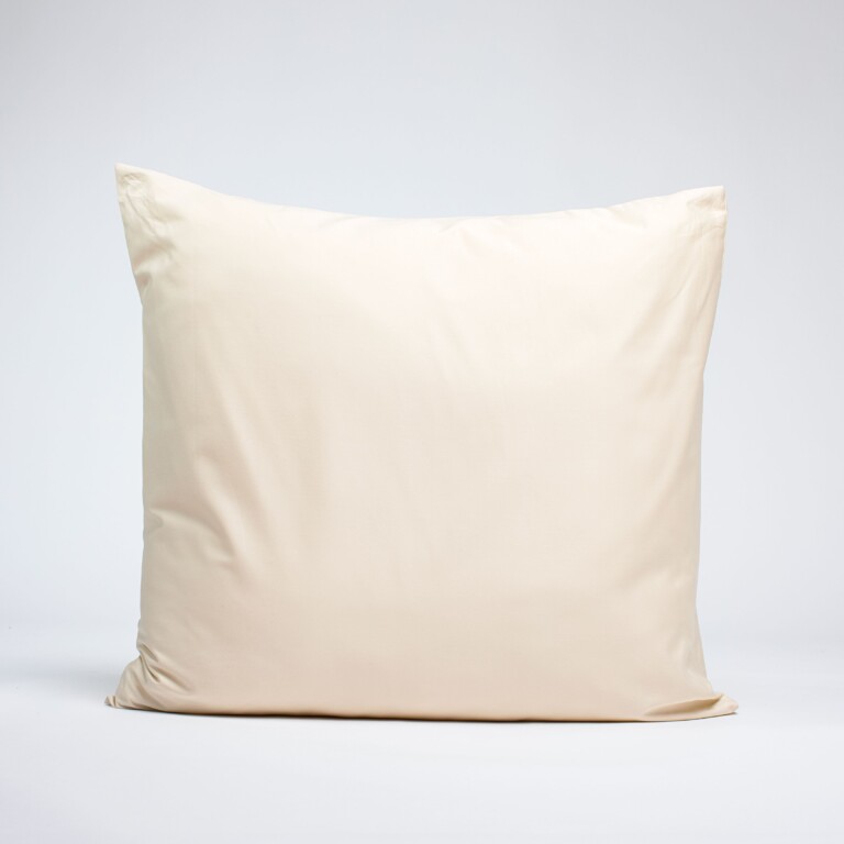 Dejorine - Taies d'oreiller X2 en Satin de coton - Beige ivoire – 80x80cm