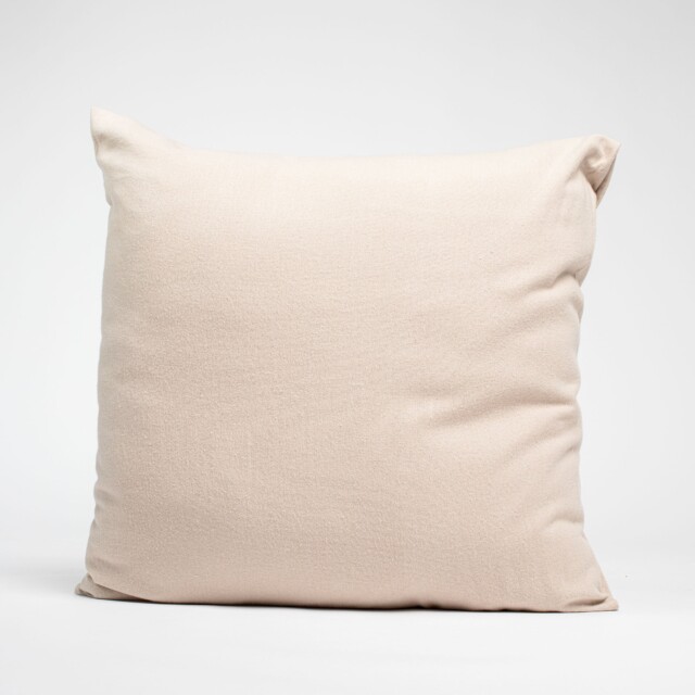 Dejorine - Taies d'oreiller X2 en Flanelle de coton - Beige clair