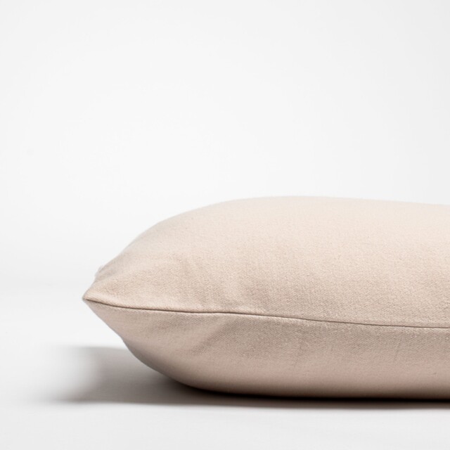 Dejorine - Taies d'oreiller X2 en Flanelle de coton - Beige clair