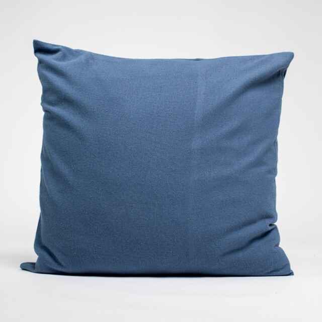 Dejorine - Taies d'oreiller X2 en Flanelle de coton - Bleu nuit