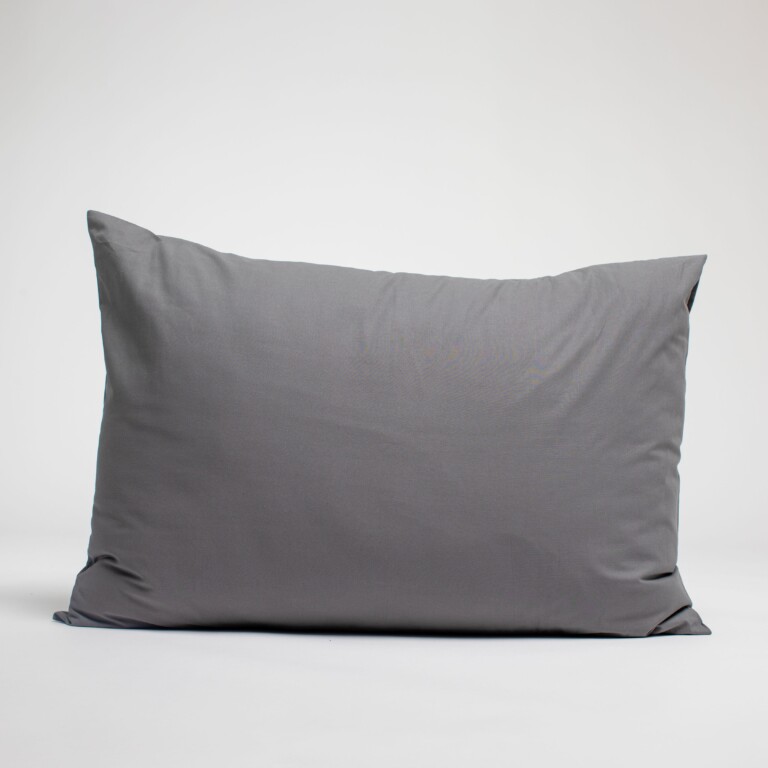 Dejorine - Taies d'oreiller X2 en coton - Gris souris – 80x80cm
