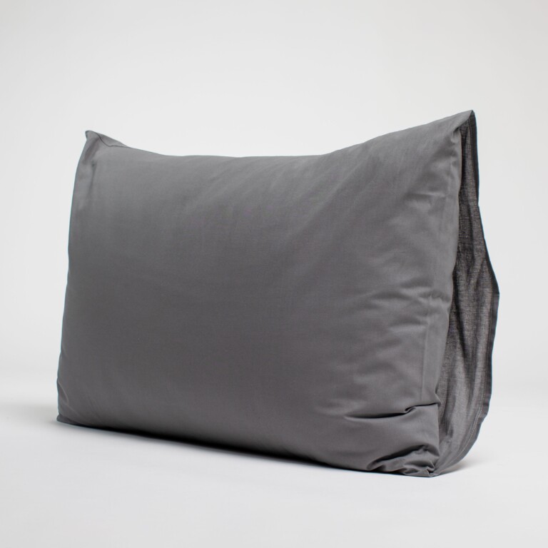 Dejorine - Taies d'oreiller X2 en coton - Gris souris – 80x80cm