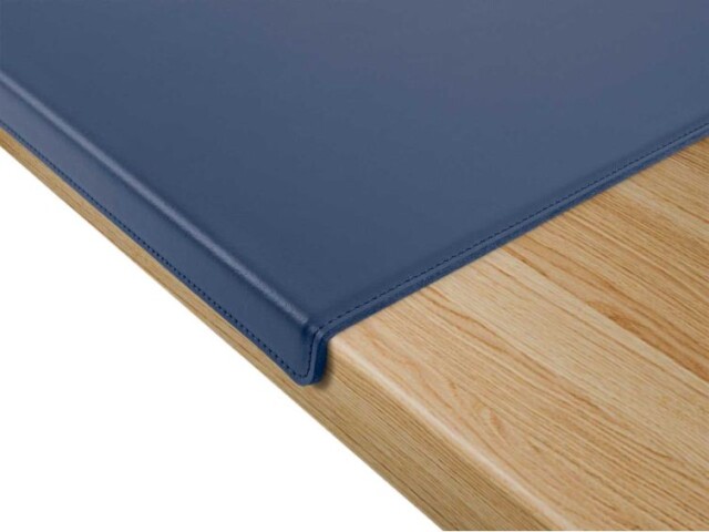 LAVOISIER Maroquinier - Sous-main à rebord 80cm en cuir bleu – SM600-80