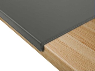 LAVOISIER Maroquinier - Sous-main à rebord 80cm en cuir gris  SM600-80
