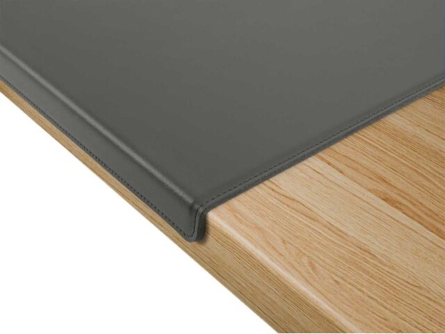 LAVOISIER Maroquinier - Sous-main à rebord 80cm en cuir gris – SM600-80