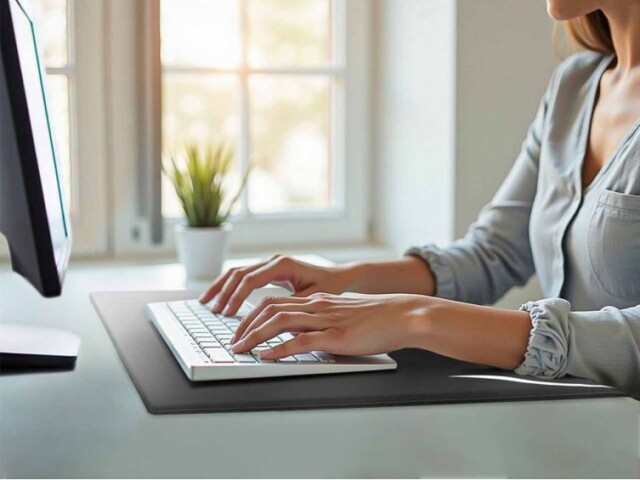 Lavoisier Maroquinier - Sous-main à rebord 80cm en cuir noir - SM600-80