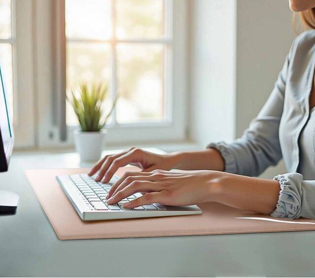 Lavoisier Maroquinier - Sous-main à rebord 80cm en cuir rose - SM600-80