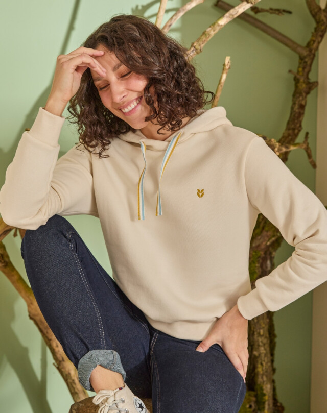 Lemahieu - Sweat à capuche - Ecru - Blanc - Femme